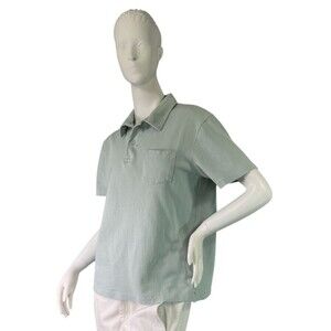 Sunspel England Women's Sage Green Polo Style Shirt Cotton $145 Size Small